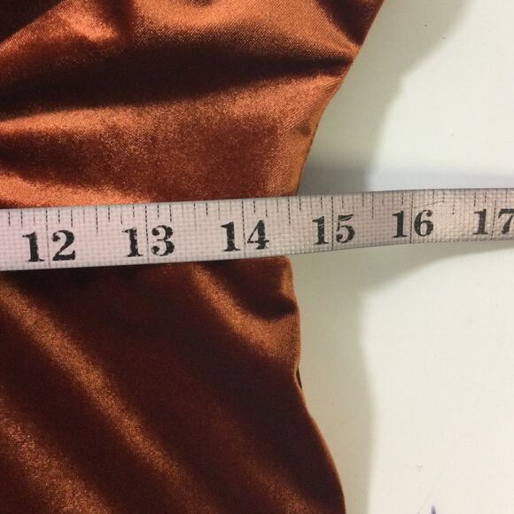 AW BRIDAL SZ 10 L burnt orange Meara cocktail wedding formal maxi dress B60 - Picture 7 of 9